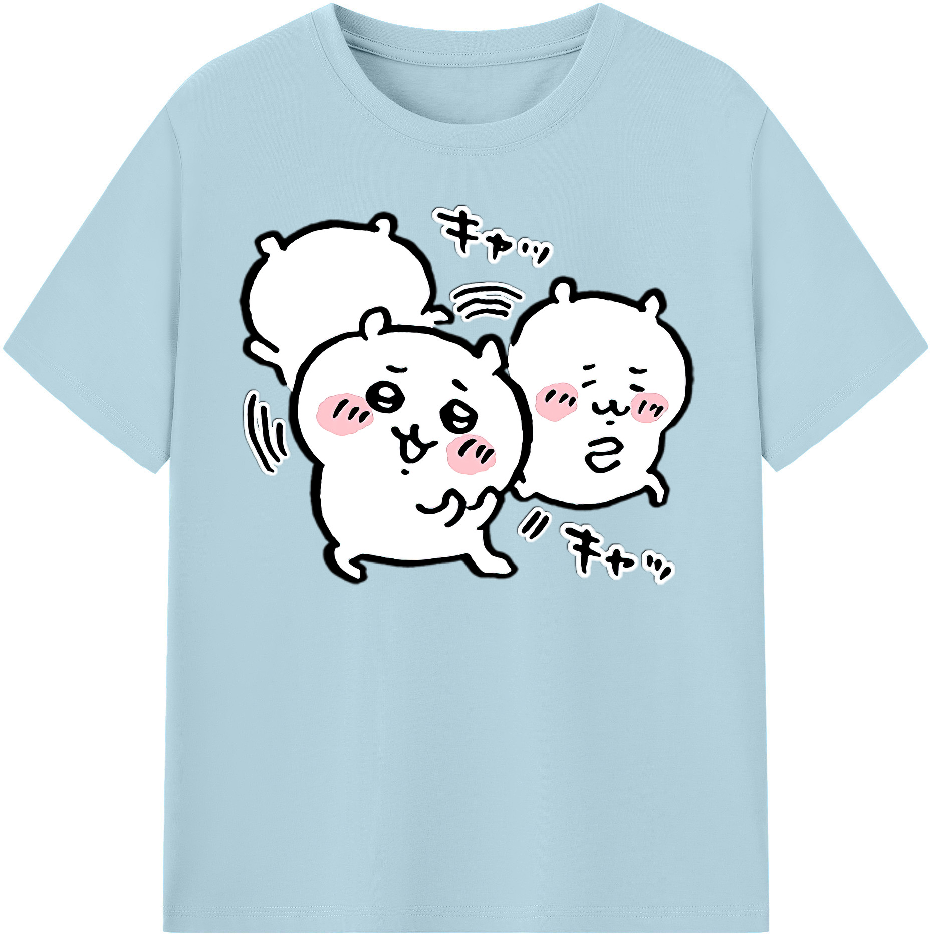 （画像用） ちいかわ ちいかわ Chii-kawa chiikawa 綿100％半袖Tシャツ（フロントプリント）